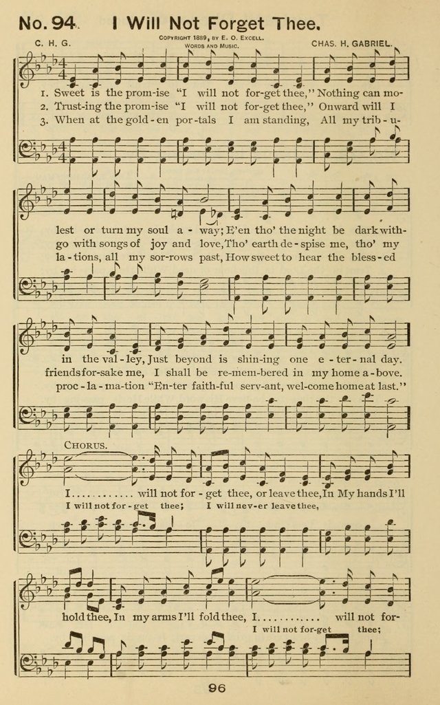 The Gospel Hymnal: for Sunday school and church work page 96