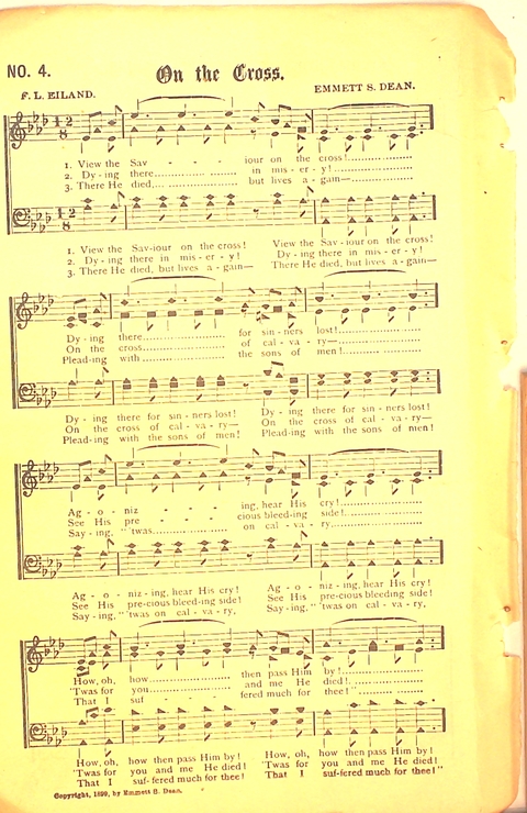 Glad Hosannas: a winnowed collection of new and old songs for Christian work and worship page 4