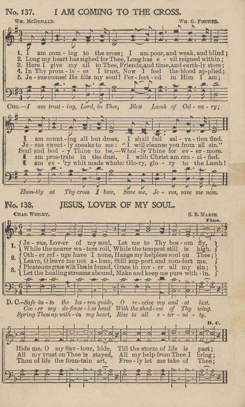 Gospel Hosannas: for Sunday-schools, revivals, singing schools, conventions, and general use in Christian work and worship page 137