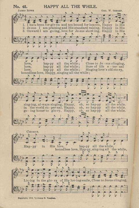 Gospel Hosannas: for Sunday-schools, revivals, singing schools, conventions, and general use in Christian work and worship page 48