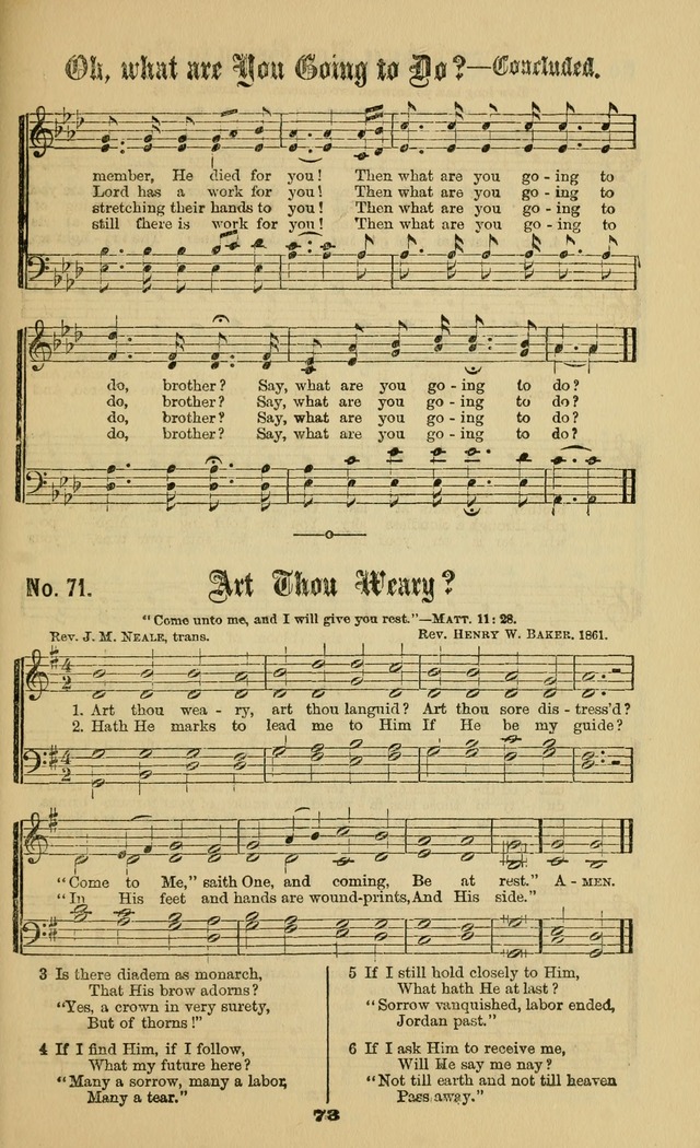 Gospel Hymns No. 2: as used by them in gospel meetings page 73