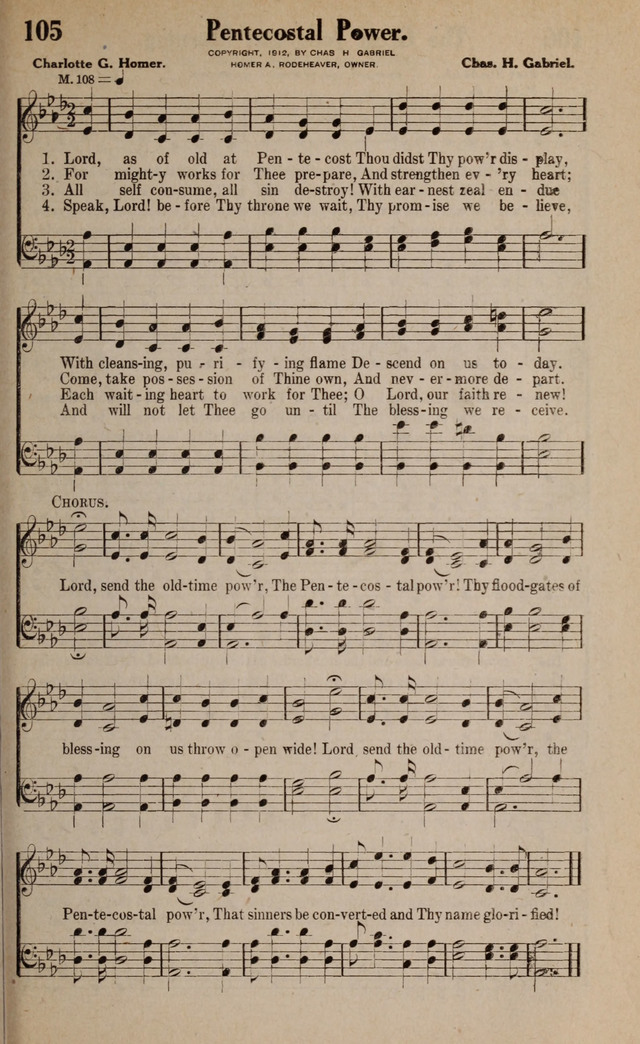 Gospel Hymns and Songs: for the Church, Sunday School and Evangelistic Services page 105