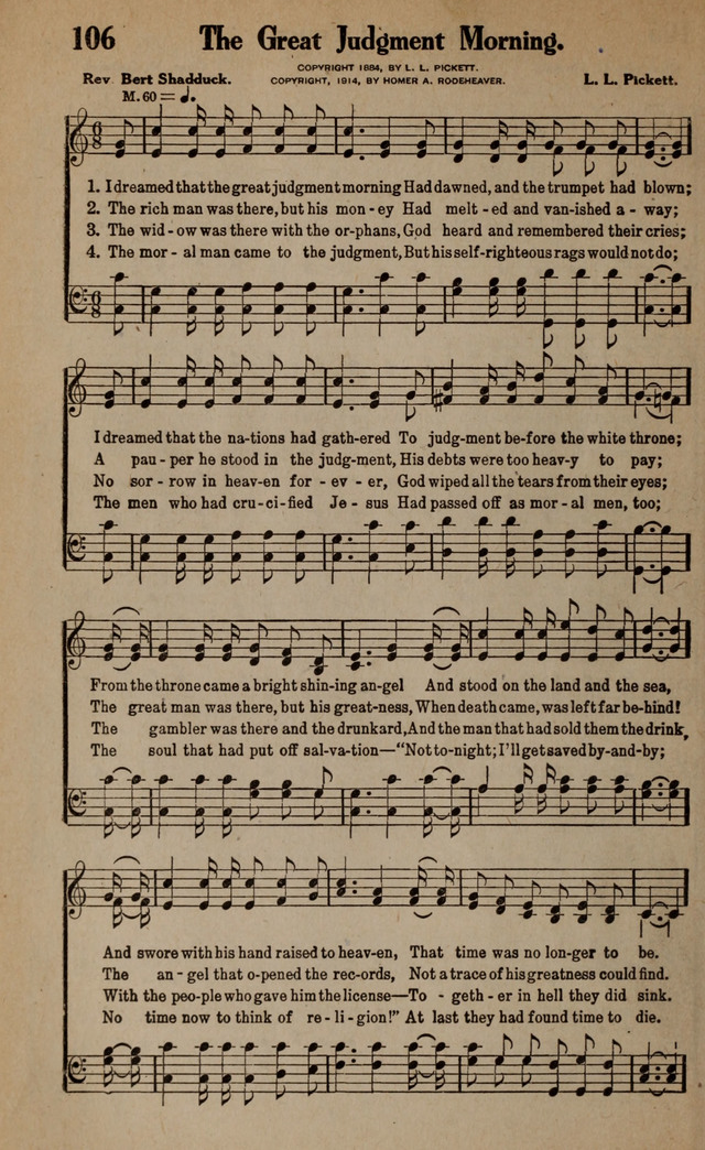 Gospel Hymns and Songs: for the Church, Sunday School and Evangelistic Services page 106