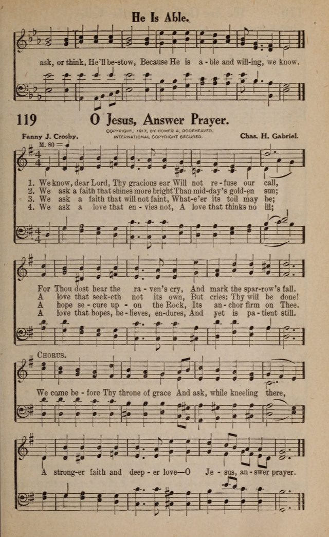 Gospel Hymns and Songs: for the Church, Sunday School and Evangelistic Services page 119