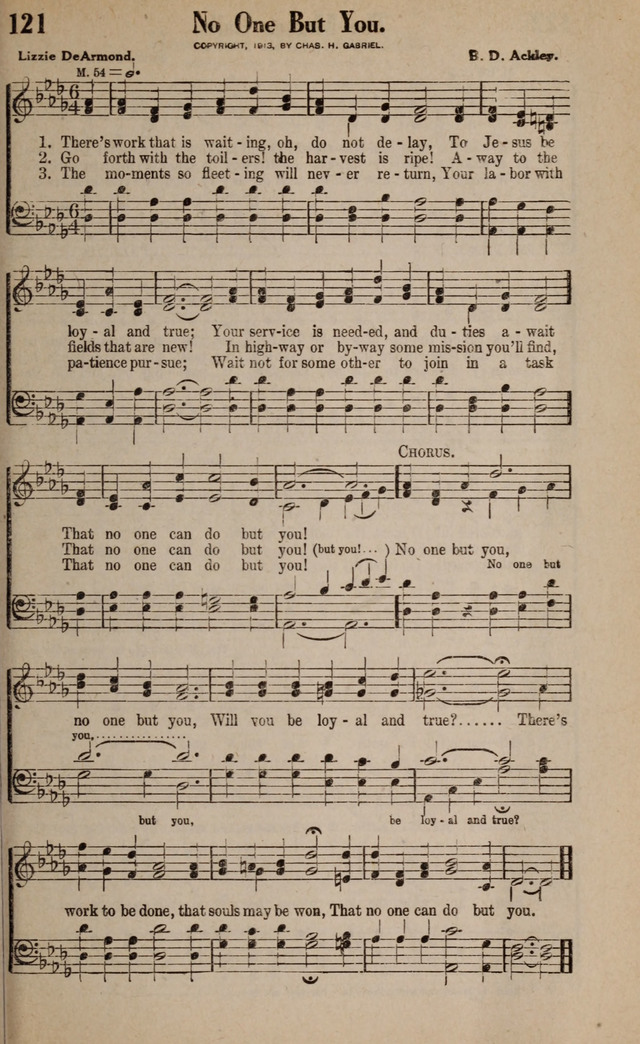 Gospel Hymns and Songs: for the Church, Sunday School and Evangelistic Services page 121