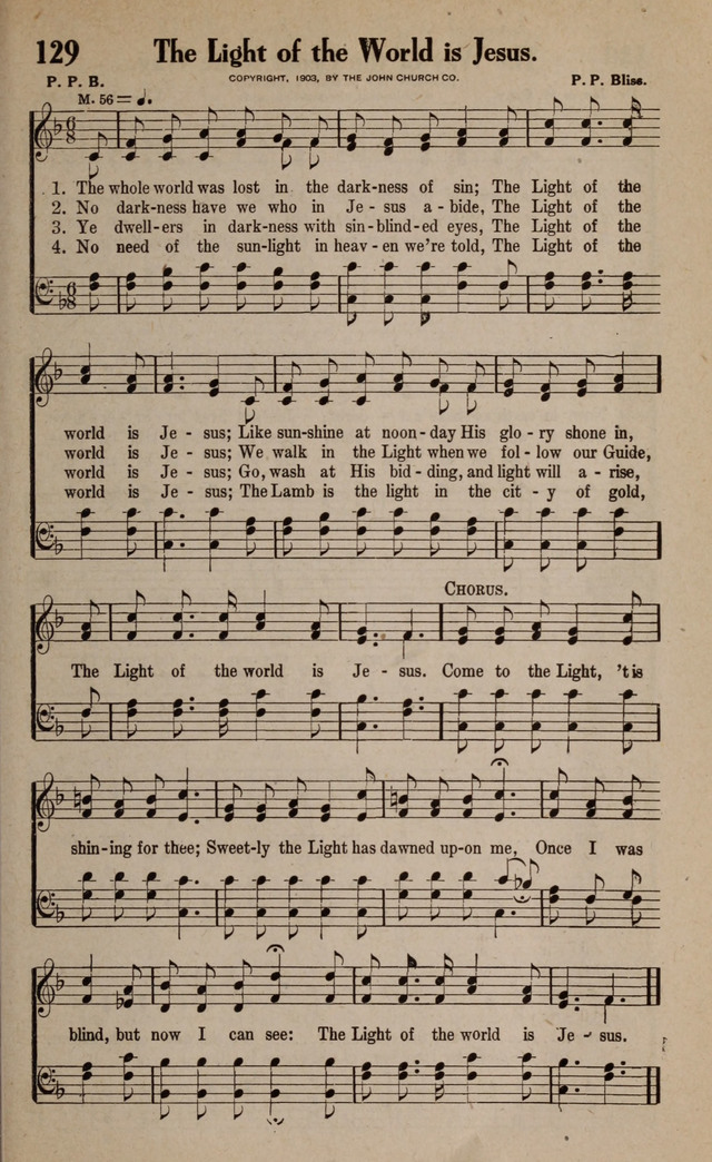 Gospel Hymns and Songs: for the Church, Sunday School and Evangelistic Services page 129