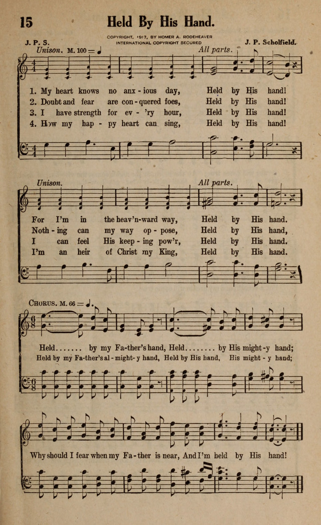 Gospel Hymns and Songs: for the Church, Sunday School and Evangelistic Services page 15