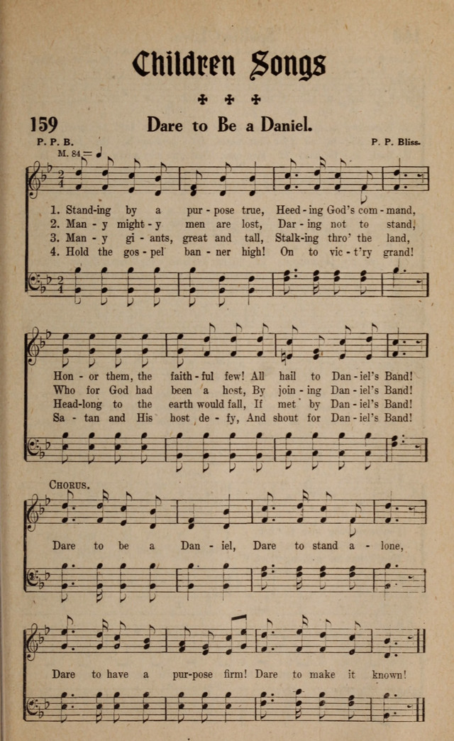 Gospel Hymns and Songs: for the Church, Sunday School and Evangelistic Services page 159