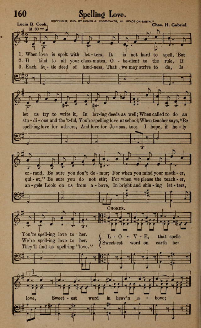 Gospel Hymns and Songs: for the Church, Sunday School and Evangelistic Services page 160