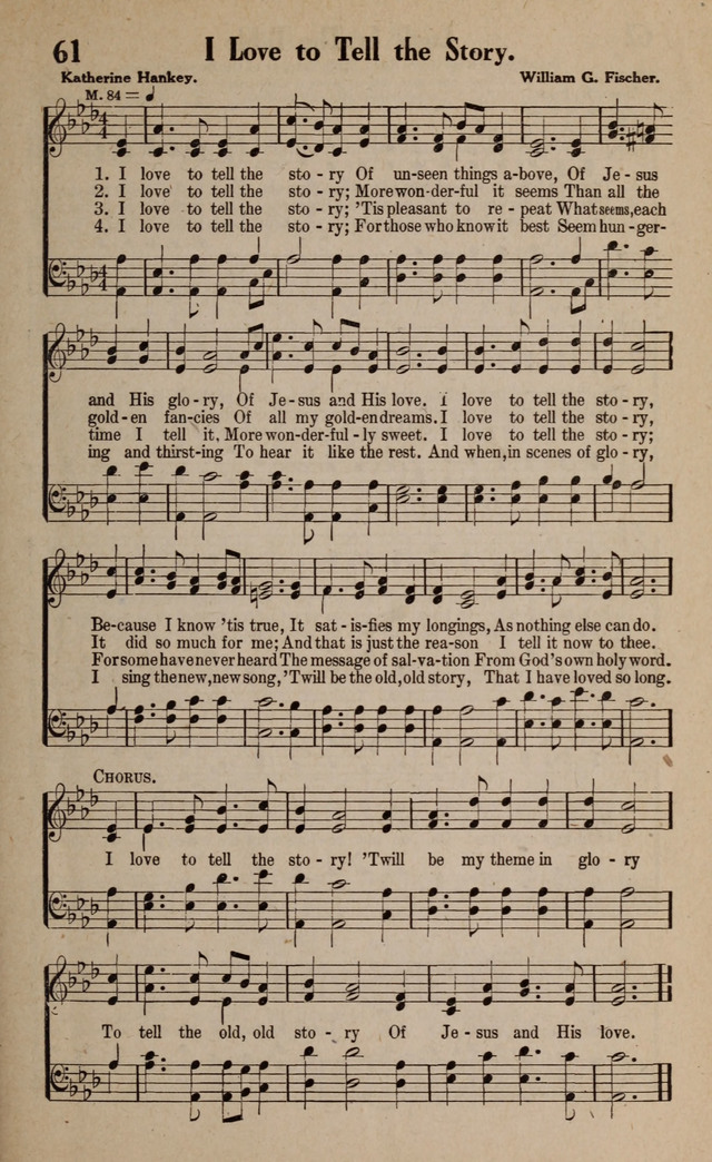 Gospel Hymns and Songs: for the Church, Sunday School and Evangelistic Services page 61