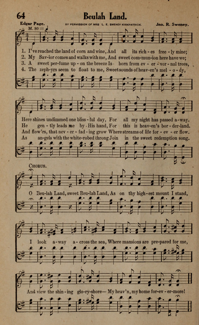 Gospel Hymns and Songs: for the Church, Sunday School and Evangelistic Services page 64