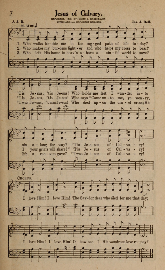 Gospel Hymns and Songs: for the Church, Sunday School and Evangelistic Services page 7