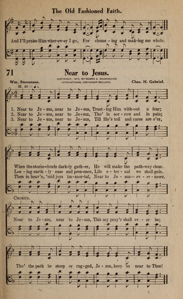 Gospel Hymns and Songs: for the Church, Sunday School and Evangelistic Services page 71