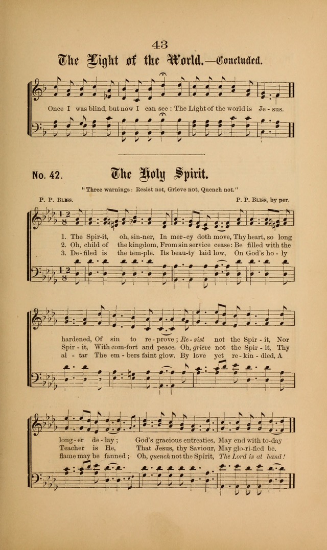 Gospel Hymns and Sacred Songs: as used by them in gospel meetings page 43