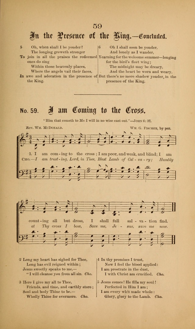 Gospel Hymns and Sacred Songs: as used by them in gospel meetings page 59