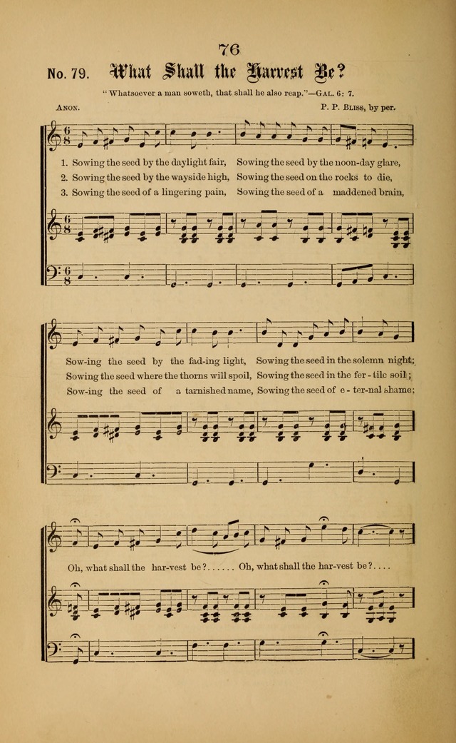 Gospel Hymns and Sacred Songs: as used by them in gospel meetings page 76