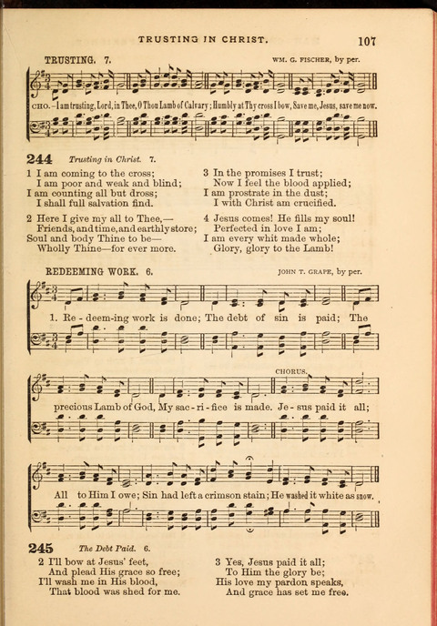 Gospel Hymn and Tune Book: a choice collection of Hymns and Music, old and new, for use in Prayer Meetings, Family Circles, and Church Service page 105