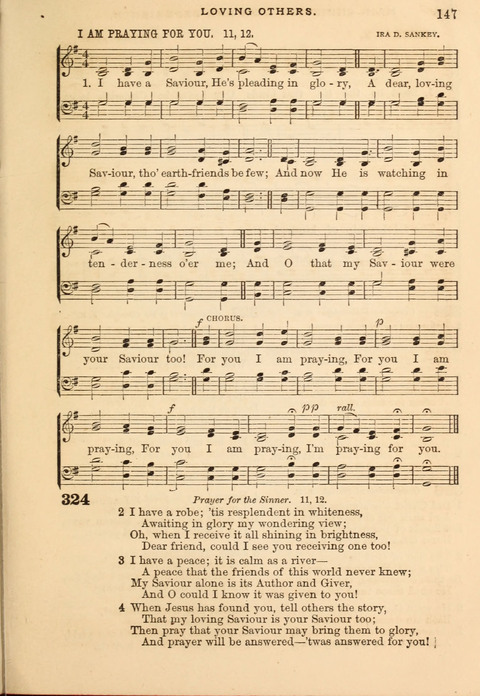 Gospel Hymn and Tune Book: a choice collection of Hymns and Music, old and new, for use in Prayer Meetings, Family Circles, and Church Service page 145