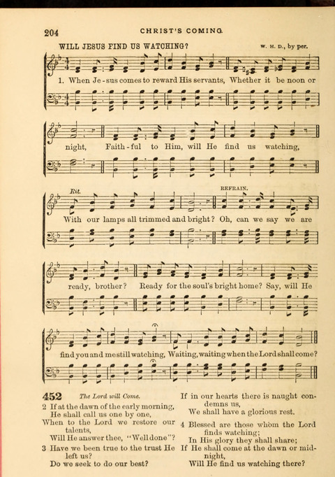 Gospel Hymn and Tune Book: a choice collection of Hymns and Music, old and new, for use in Prayer Meetings, Family Circles, and Church Service page 202