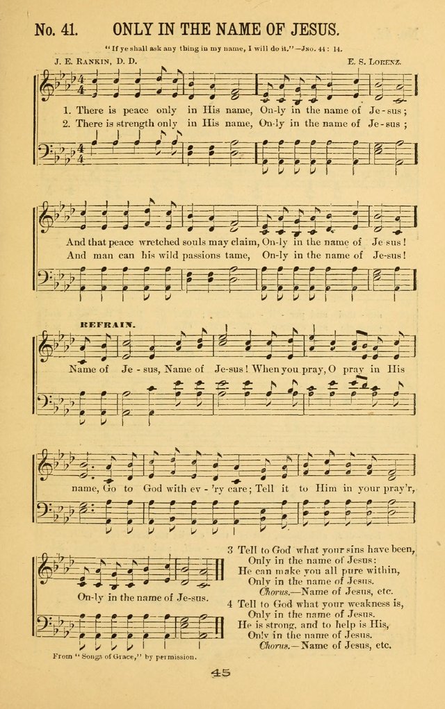Great Joy!: a new and favorite collection of hymns and music, for gospel meetings, prayer, temperance, and camp meetings, and Sunday schools page 43