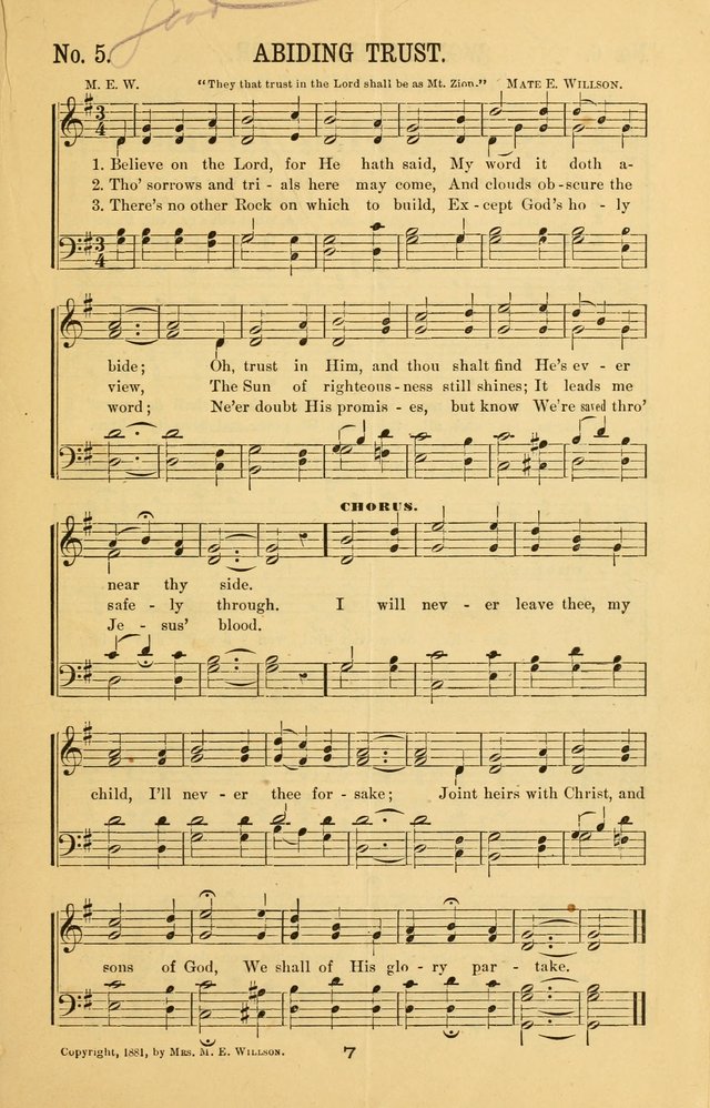 Great Joy!: a new and favorite collection of hymns and music, for gospel meetings, prayer, temperance, and camp meetings, and Sunday schools page 5