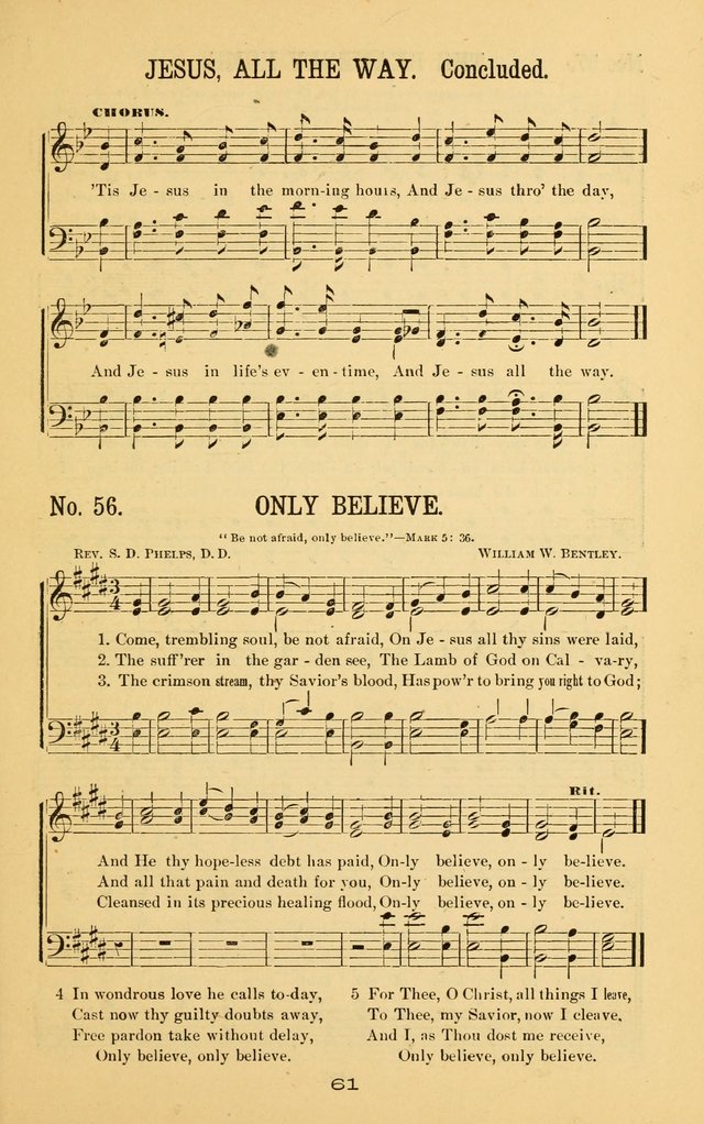 Great Joy!: a new and favorite collection of hymns and music, for gospel meetings, prayer, temperance, and camp meetings, and Sunday schools page 59