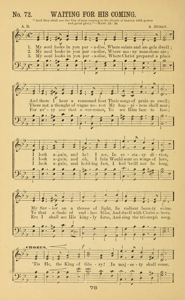 Great Joy!: a new and favorite collection of hymns and music, for gospel meetings, prayer, temperance, and camp meetings, and Sunday schools page 76