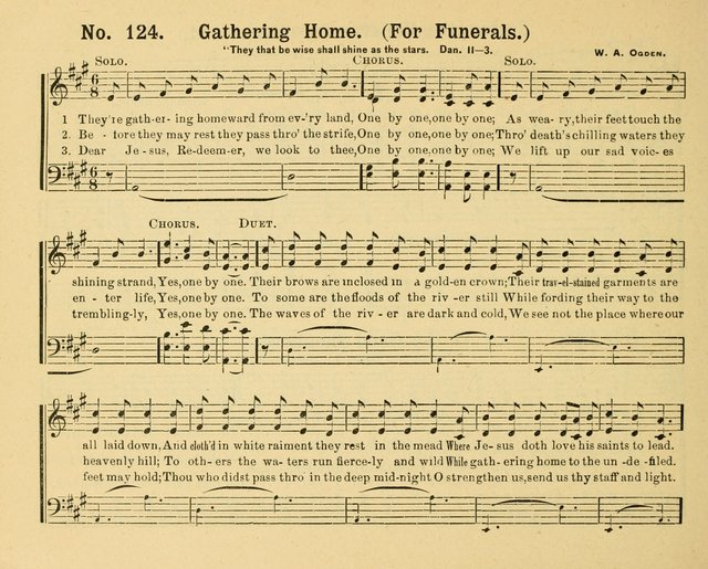 Gathered Jewels: a collection of Sunday School hymns and tunes by a selected corps of authors of great prominence; this book contains a department of christian heart songs especially prepared for youn page 124
