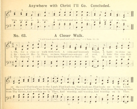 Gathered Jewels No. 2: a collection of Sunday school hymns and tunes by our best composers especially adapted to the international sunday school lessons page 65