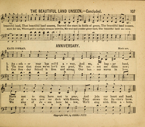 Gospel Light: for the Sunday school, a new collection of songs and services page 107
