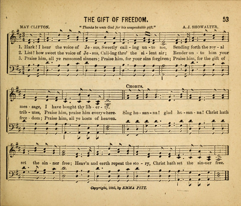 Gospel Light: for the Sunday school, a new collection of songs and services page 53