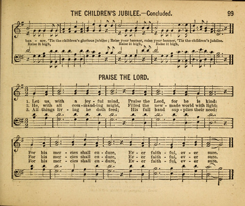 Gospel Light: for the Sunday school, a new collection of songs and services page 99