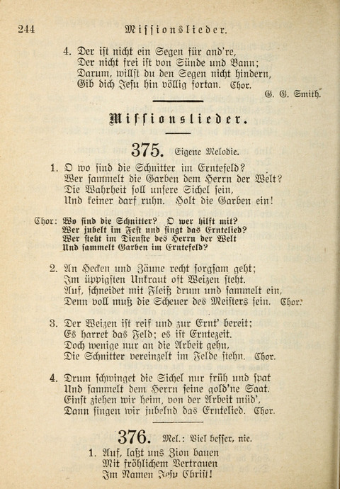 Gemeinschafts-Lieder. 7th ed. page 244
