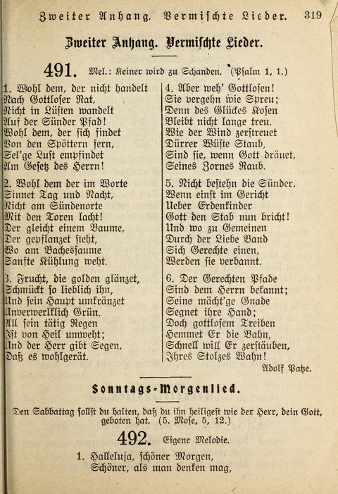 Gemeinschafts-Lieder. 7th ed. page 319