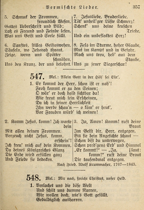 Gemeinschafts-Lieder. 7th ed. page 357