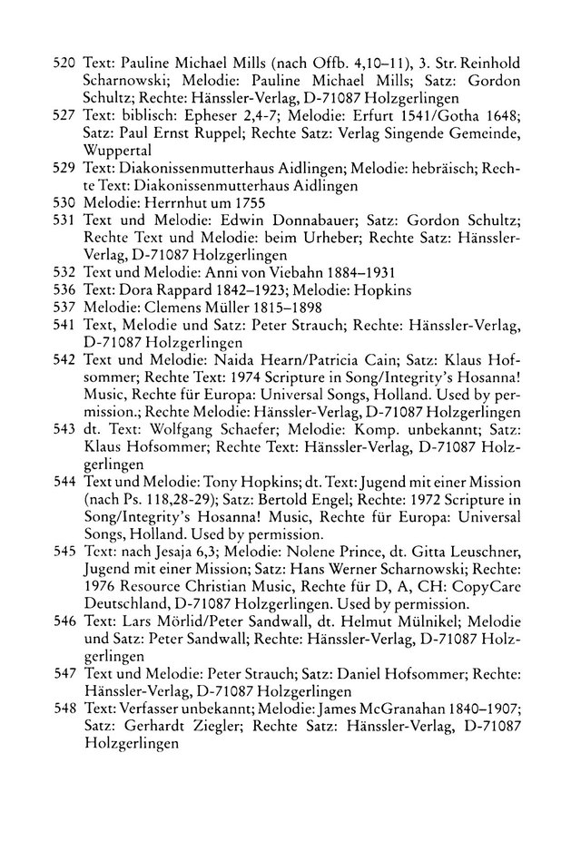 Glaubenslieder page 1070