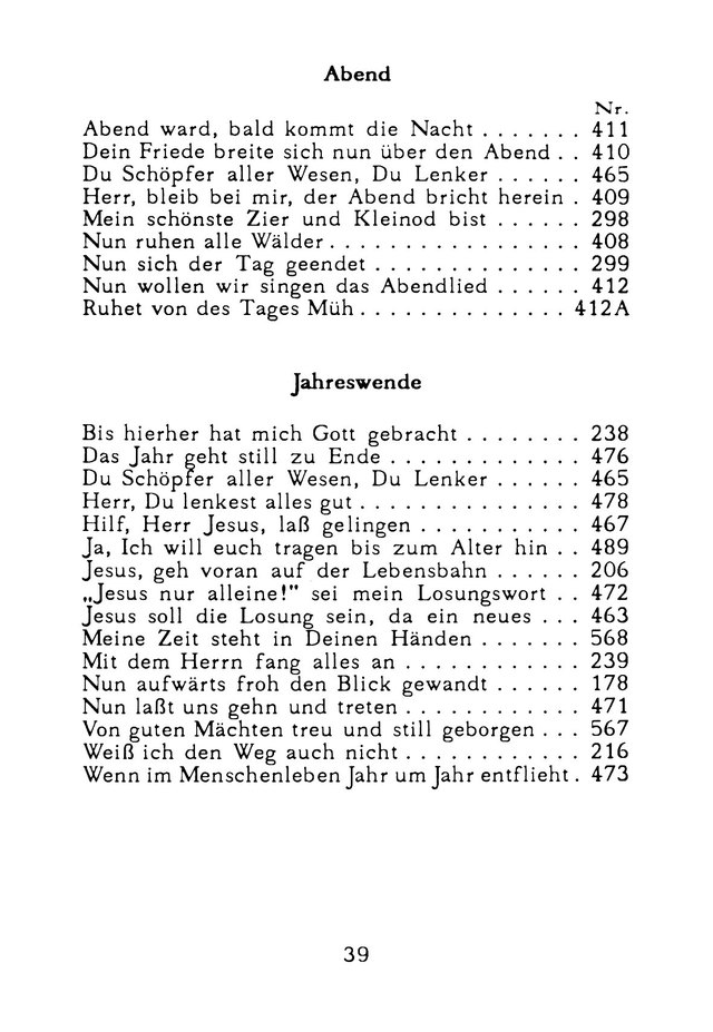Glaubenslieder page xl