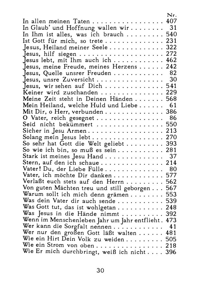 Glaubenslieder page xxxi