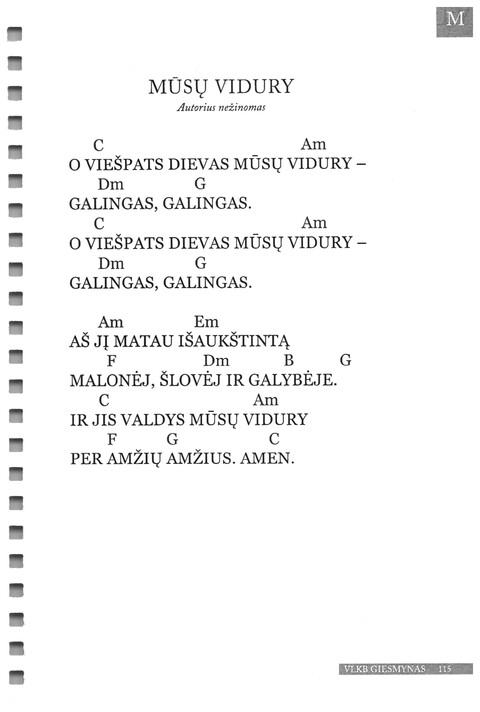 Giesmynas: Vilniaus Laisvųjų Krikščionių Bažnyčios page 115