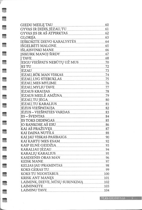 Giesmynas: Vilniaus Laisvųjų Krikščionių Bažnyčios page 5