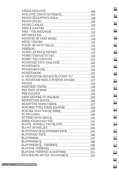 Giesmynas: Vilniaus Laisvųjų Krikščionių Bažnyčios page 6
