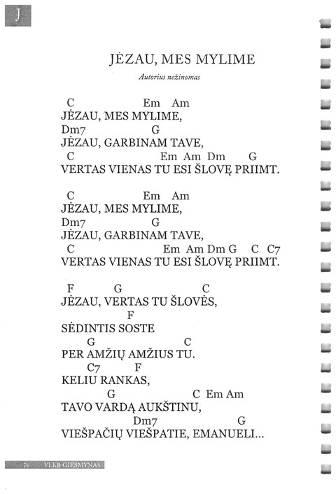 Giesmynas: Vilniaus Laisvųjų Krikščionių Bažnyčios page 76