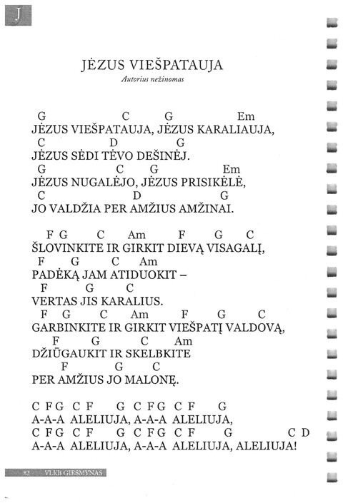 Giesmynas: Vilniaus Laisvųjų Krikščionių Bažnyčios page 82