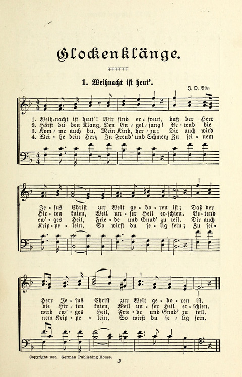 Glockenklänge: eine Liedersammlung für Sonntagschulen und Jugendvereine page 1