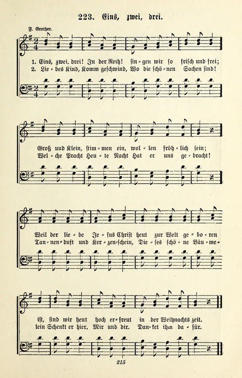 Glockenklänge: eine Liedersammlung für Sonntagschulen und Jugendvereine page 213