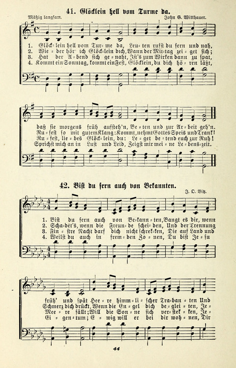 Glockenklänge: eine Liedersammlung für Sonntagschulen und Jugendvereine page 42