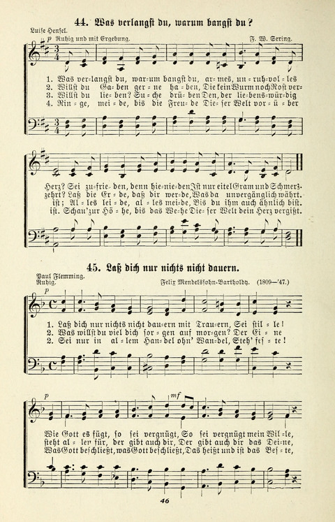 Glockenklänge: eine Liedersammlung für Sonntagschulen und Jugendvereine page 44