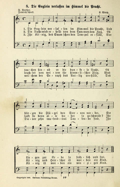 Glockenklänge: eine Liedersammlung für Sonntagschulen und Jugendvereine page 8