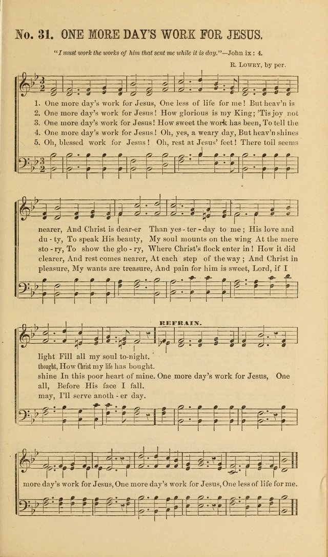 Gospel Music : A Choice Collection of Hymns and Melodies New and Old for Gospel, Revival, Prayer and Social Meetings, Family Worship, etc.  page 31