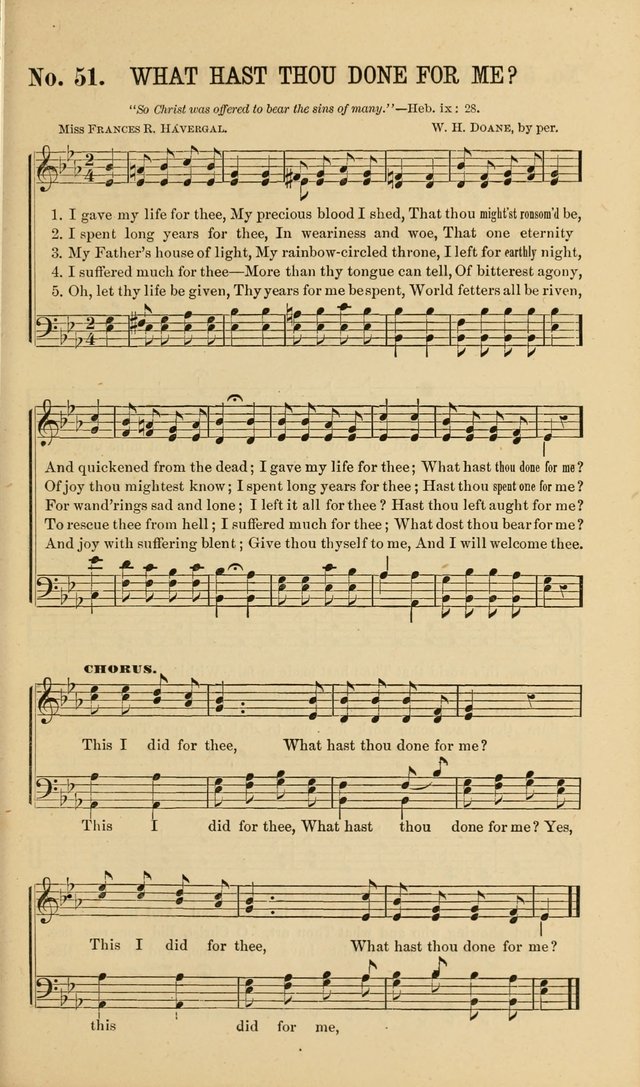 Gospel Music : A Choice Collection of Hymns and Melodies New and Old for Gospel, Revival, Prayer and Social Meetings, Family Worship, etc.  page 51
